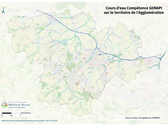 carte de l'entretien des cours d'eau